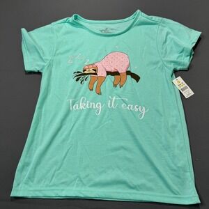 Bobbie Brooks Womens Pajama Sleep Shirt Graphic Sloth Taking It Easy Size M